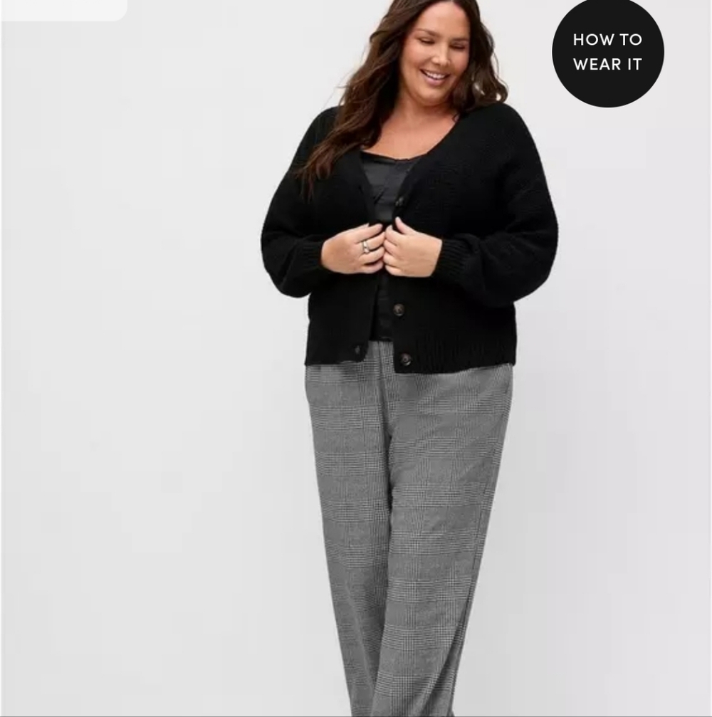 torrid Black Button-Front Knit Cardigan - Picture 6 of 7